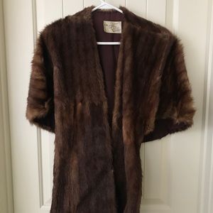 Vintage 1950s Fur Stole Wrap by I. R. Fox of NY
